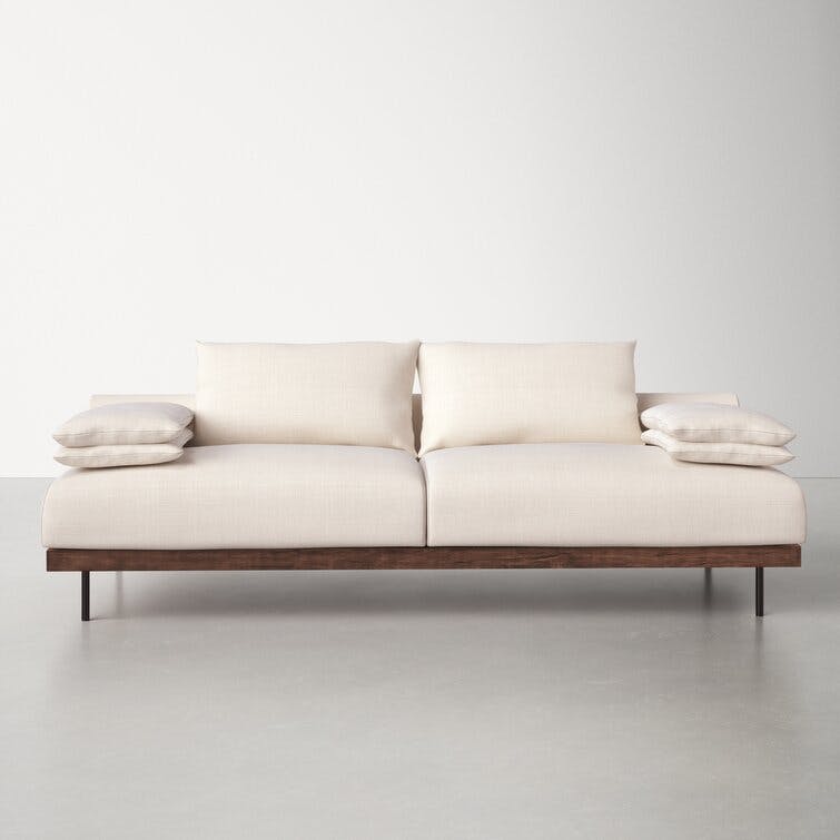 Clayton 91" Pearl Upholstered Sofa