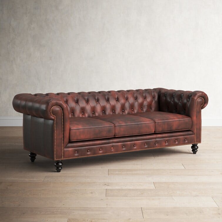 Ophelie 87'' Leather Sofa