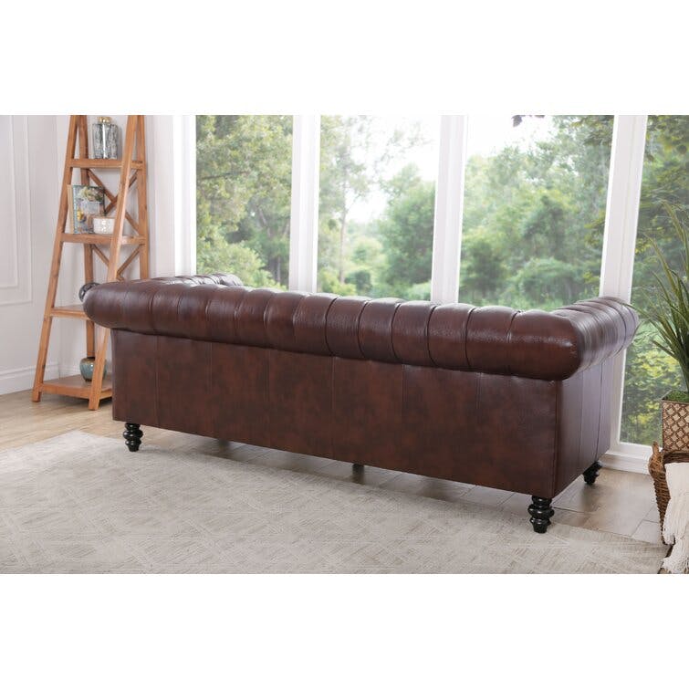 Ophelie 87'' Leather Sofa
