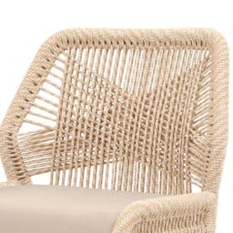 Fabric Side Chair in Beige/Ivory