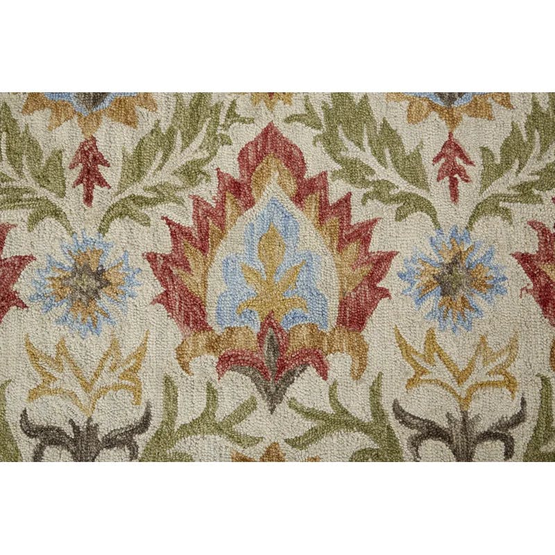 Nomadic Bliss Hand-Tufted Wool 8'x11' Olive & Gold Area Rug