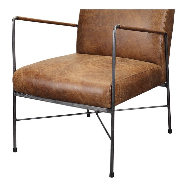 Ivie Leather Accent Chair