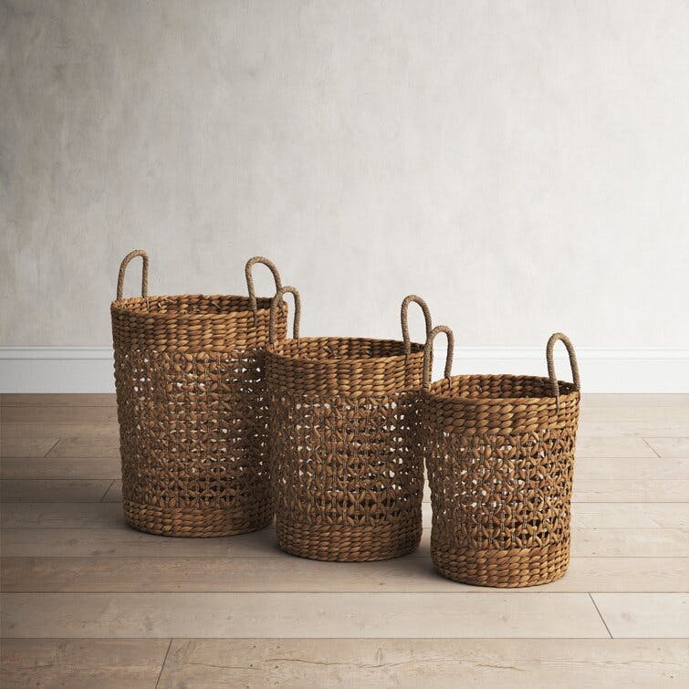 Coastal Stackable Seagrass Basket - Set of 3