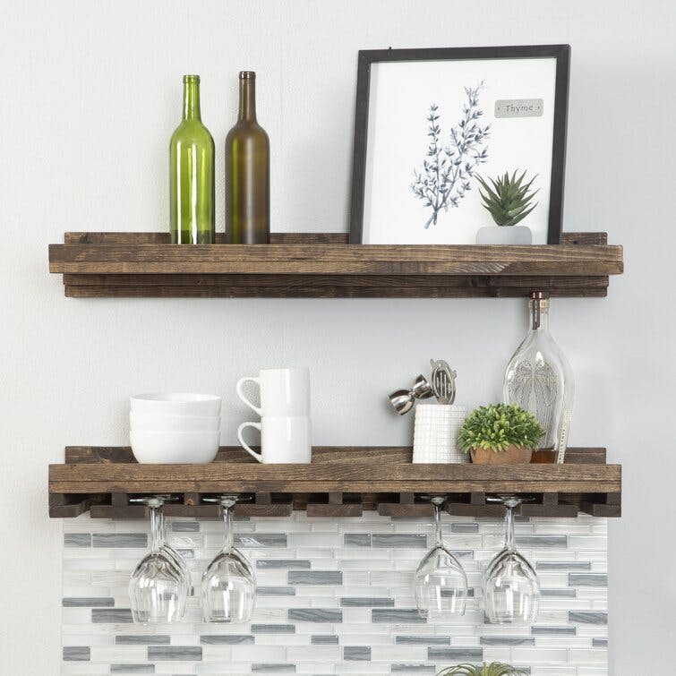 Catalin Lassen Solid Wood Wall Mounted Wine Glass Rack