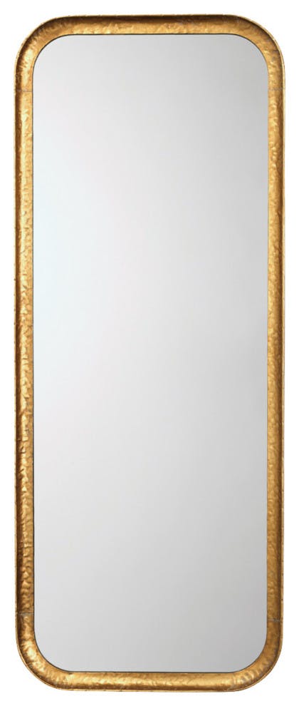 Capital Iron Rectangle Mirror, Gold Leaf Metal