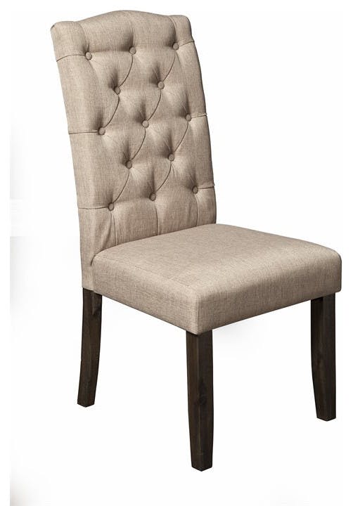 Bianca Upholstered Parsons Chair in Medium Beige