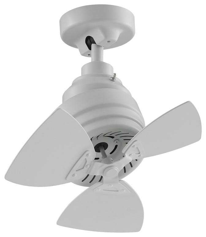 Rotation 19" Matte White Ceiling Fan