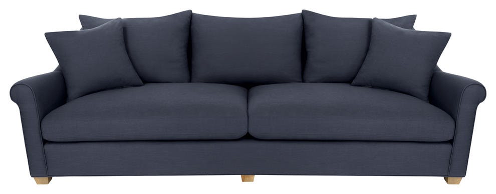 Safavieh Couture Collection Fraiser Navy Linen Sofa
