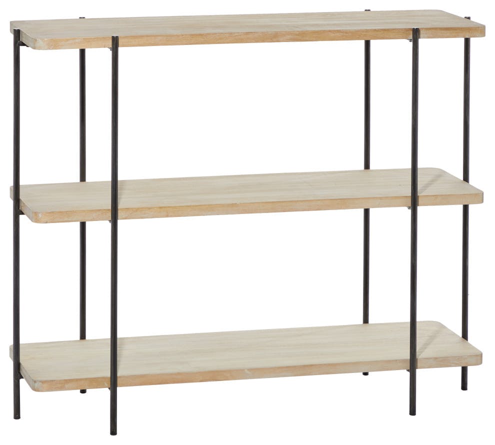 Wood And Metal Console Table