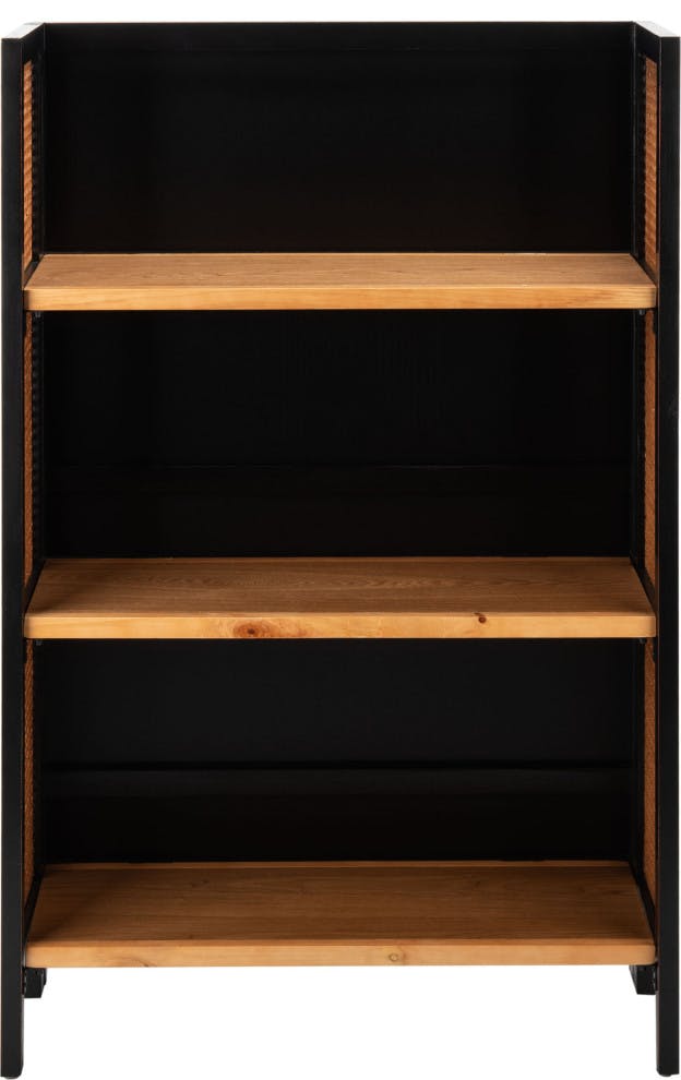Franz Black and Natural 3-Shelf Open Top Etagere