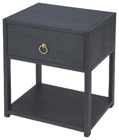 Elin Navy Blue 1-Drawer End Table