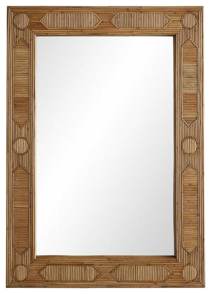 Madeline 37.5" Natural Rattan Wall Mirror