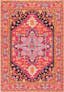 Alessia 6'7"x9' Pink Traditional Vintage Area Rug