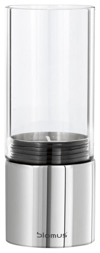 Faro Wide Steel and Glass Hurricane Tabletop Torch