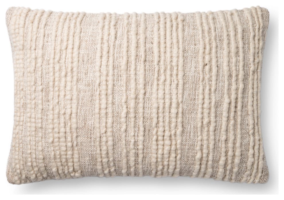 Sagitta Embroidered Wool Blend Throw Pillow
