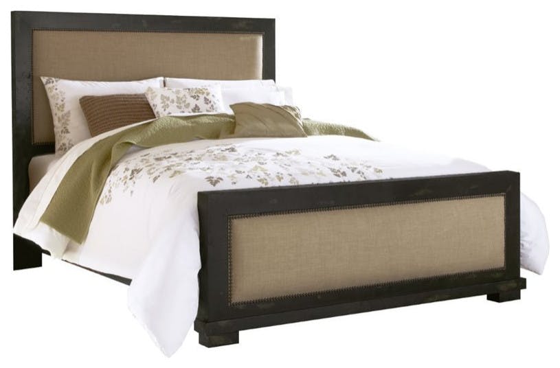 Wolferstorn Solid Wood and Upholstered Low Profile Standard Bed