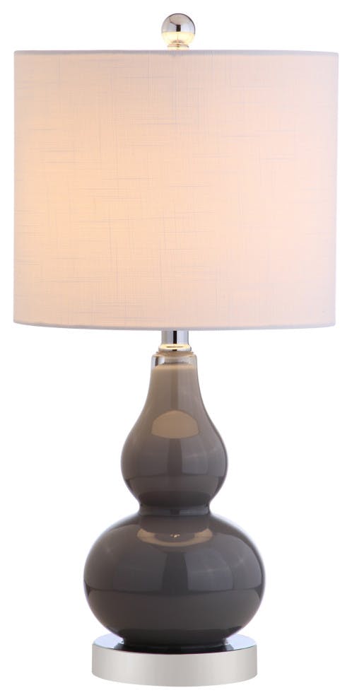 Galliano 20.5" Gray Glass LED Table Lamp