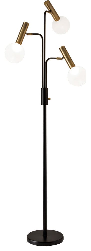 Gabby 70" Black Dimmable LED 3-Arm Floor Lamp