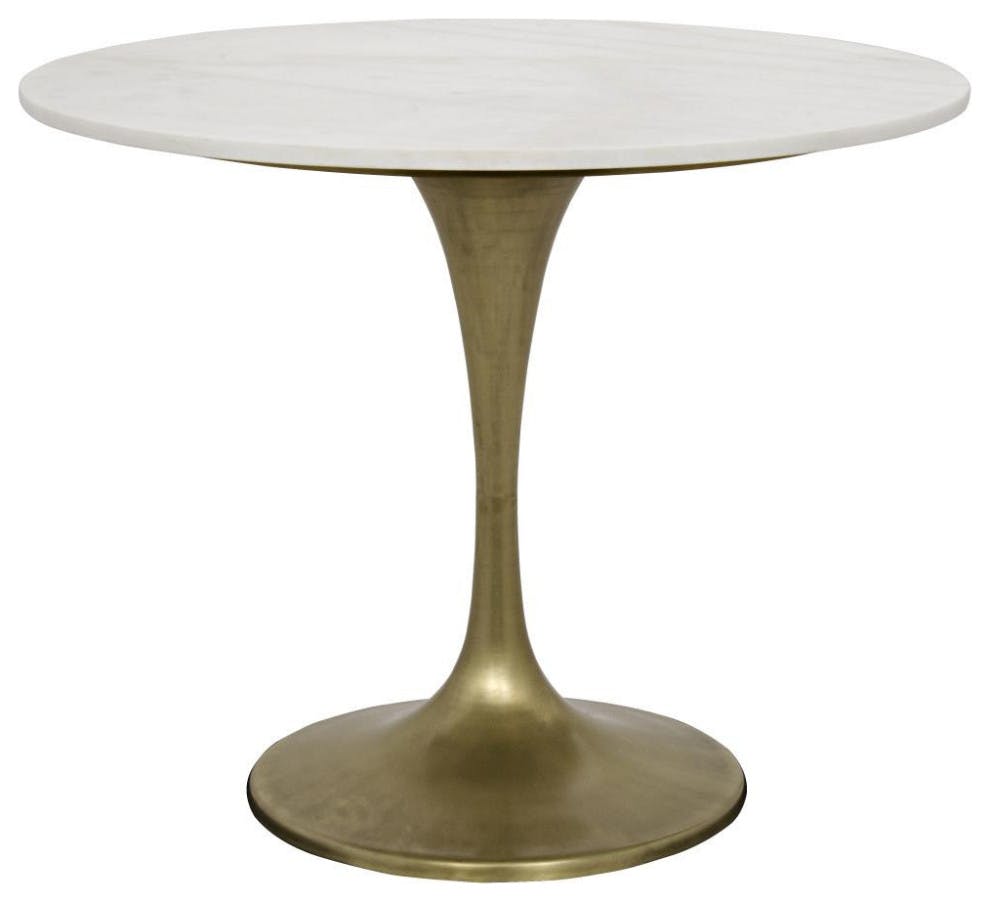Lillia Round Dining Table - Gold / Diameter 36" x 29"