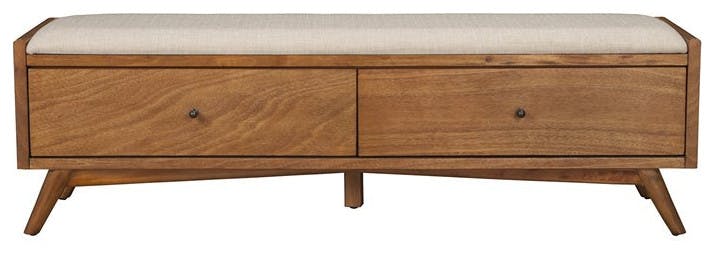 Williams Upholstered Wood Drawer Storage Bench