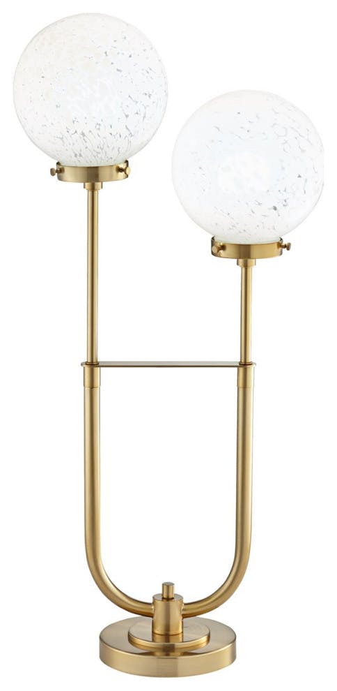 Tortoise Globe Warm Gold Table Lamp