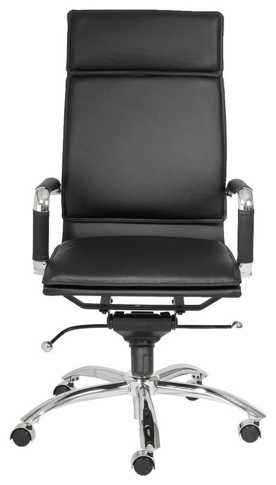 Chalmers High Back Black Leatherette Swivel Desk Chair
