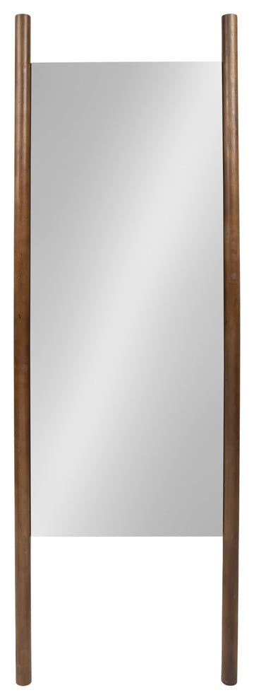 Parkman 21"x67" Walnut Brown Wood Wall Leaner Mirror