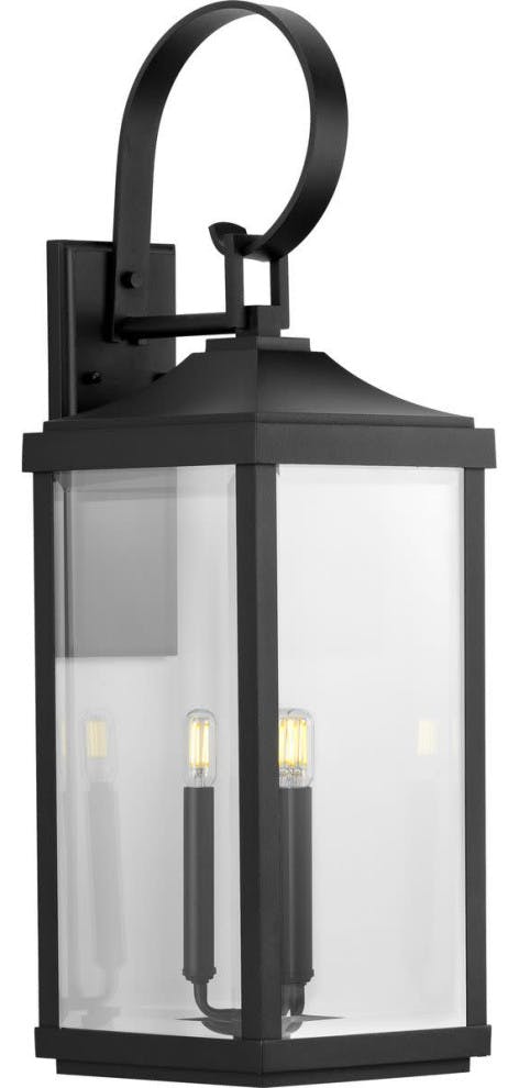 Crawley 3 - Bulb 30.62" H Beveled Glass Outdoor Wall Lantern