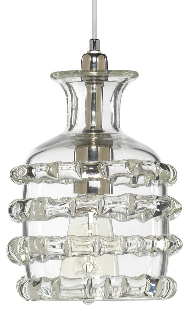 Lindsay Small Clear Glass Bell Pendant