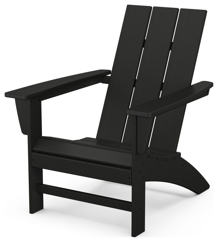 Modern Black POLYWOOD Adirondack Chair