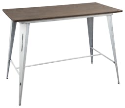 Ridgeby White and Espresso Counter Height Dining Table
