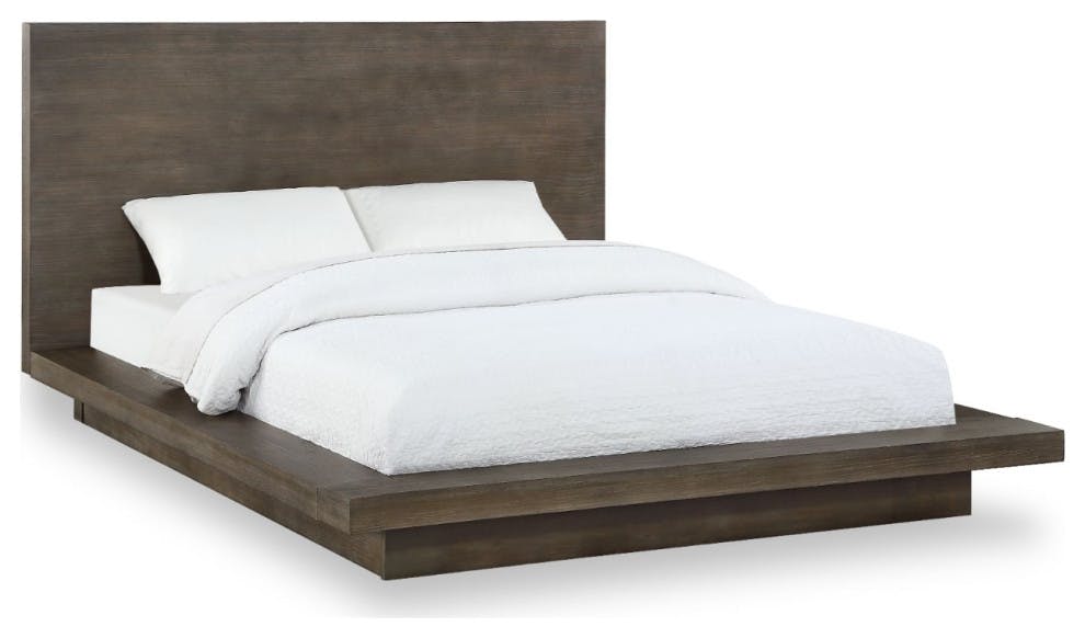 Brooks Queen Dark Pine Solid Wood Panel Bed