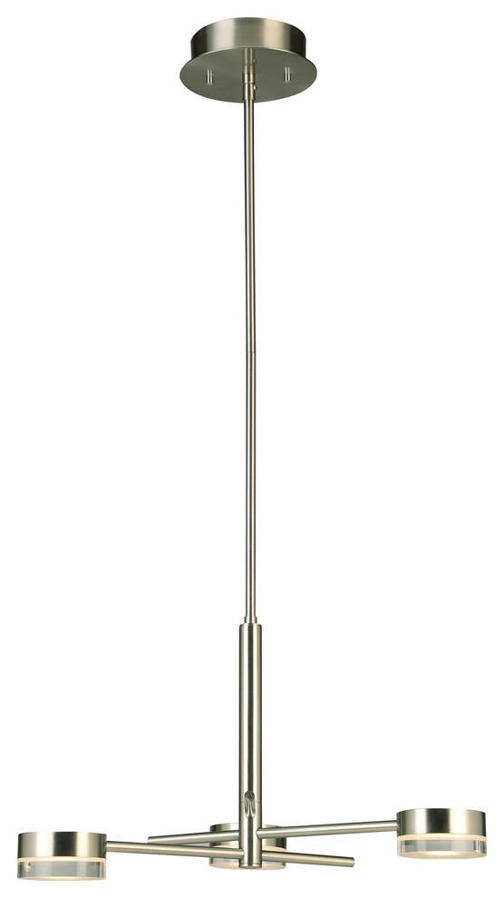 Hazel 3 - Light Dimmable LED Sputnik Modern Linear Chandelier