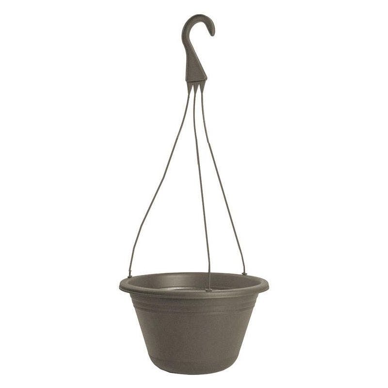 Cappuccino Round Polyresin Hanging Basket for Indoor & Outdoor