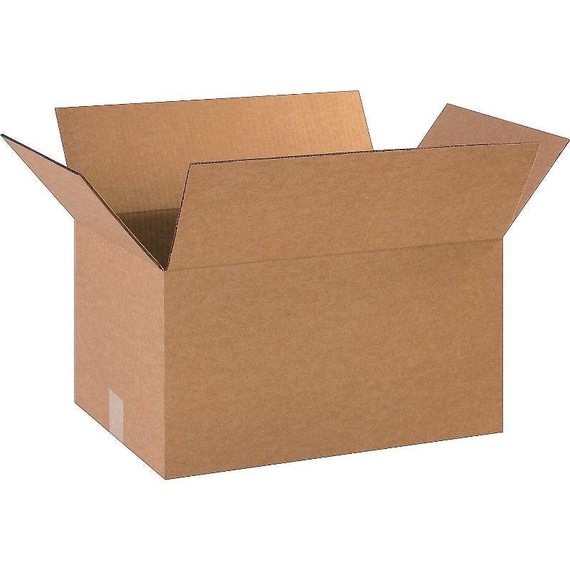 Eco-Friendly 18"x12"x10" Brown Corrugated Shipping Boxes, 25-Pack
