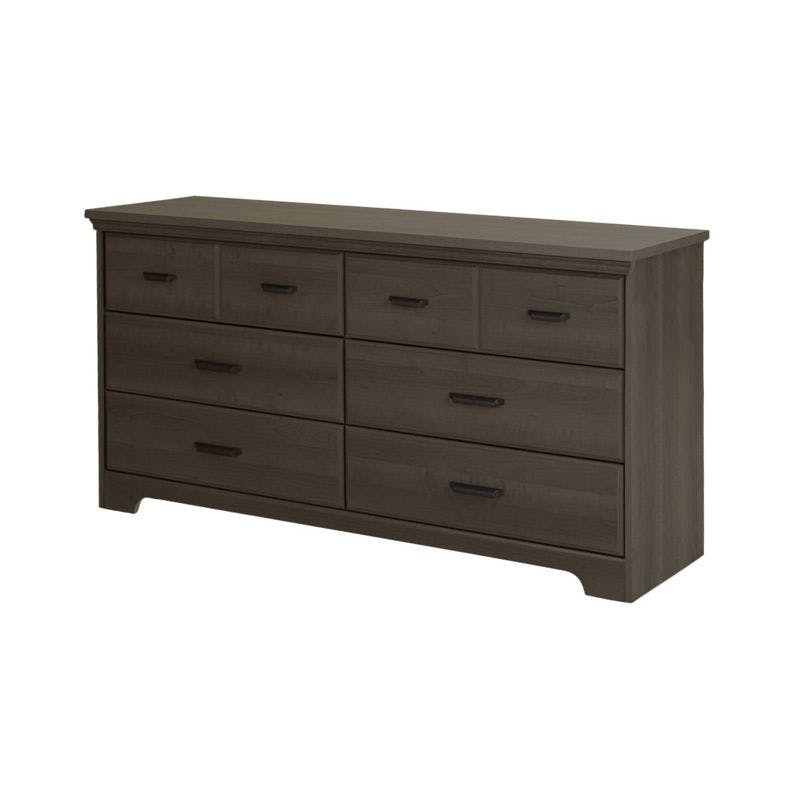 Cottage Charm Gray Maple 6-Drawer Double Dresser with Soft Close