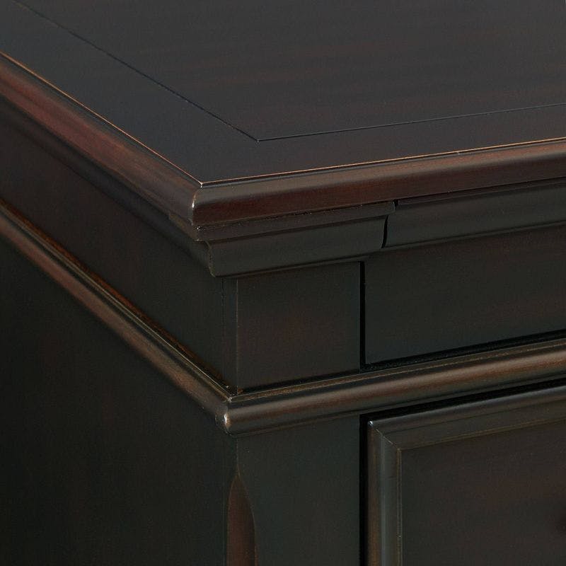 Transitional Brooks Black 6-Drawer Vertical Chest with Felt-Lined Top Drawer