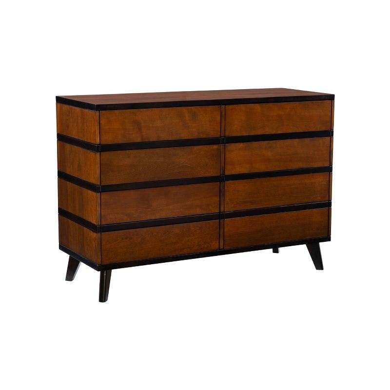 Mid-Century Modern 6 Drawer Dresser Walnut - Linon
