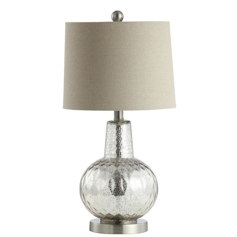 Hanna 24" Silver/Ivory Modern Rustic Table Lamp