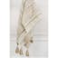 Eco-Friendly Reversible Striped 50"x60" Throw with Tassels - Ivory