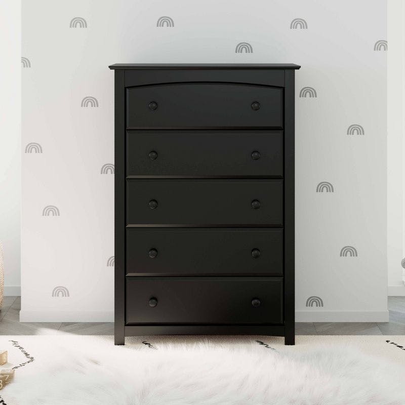 Storkcraft Kenton Sleek Black 5-Drawer Nursery Dresser