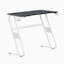 Sleek 51.5'' Black and White Z-Shape Ergonomic Gaming Desk with Cup Holder