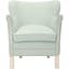 Robins Egg Blue Transitional Arm Chair with Silver Nail Heads