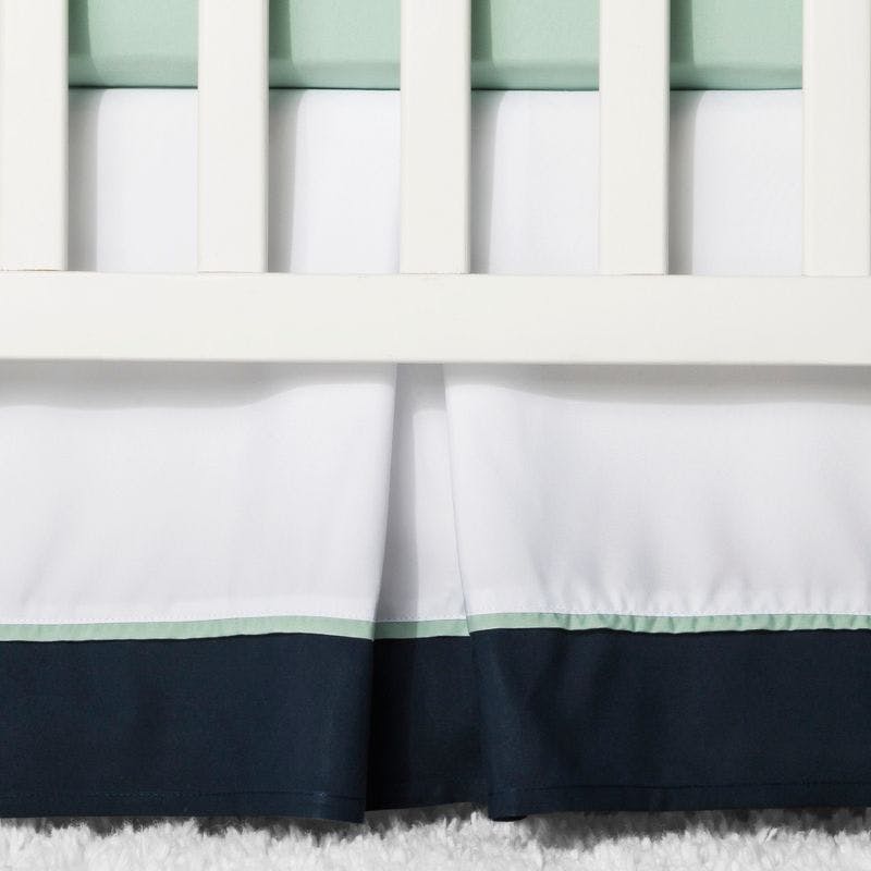 Navy & Mint Woodsy 11-Piece Microfiber Crib Bedding Set