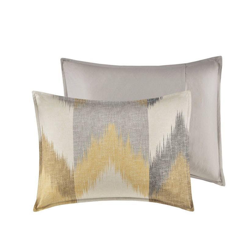 Regal Yellow 3-Piece King Cotton Comforter Set with Reversible Design
