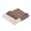 Halmstad Taupe Fringed Color Block Soft Wool Throw 60"x50"