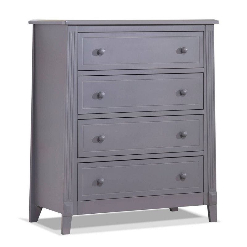 Classic Gray Double Nursery Dresser with Spacious Drawers