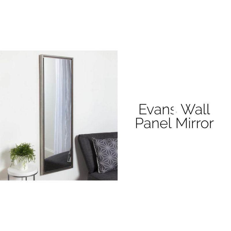 Evans 53'' Full-Length Walnut Brown Wood Framed Mirror