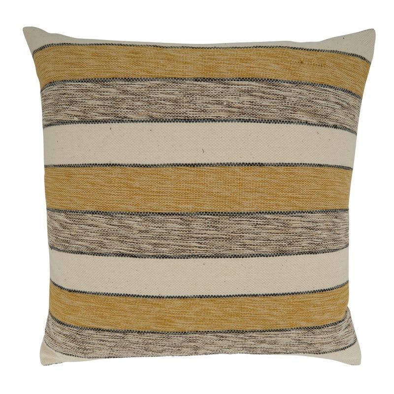 Bright Stripes 27" Square Cotton Throw Pillow with Poly Filling
