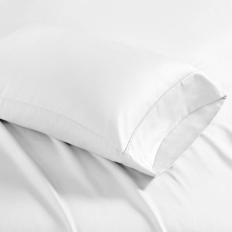 Aireolux Supreme Egyptian Cotton Sateen Standard Pillowcase Set, White